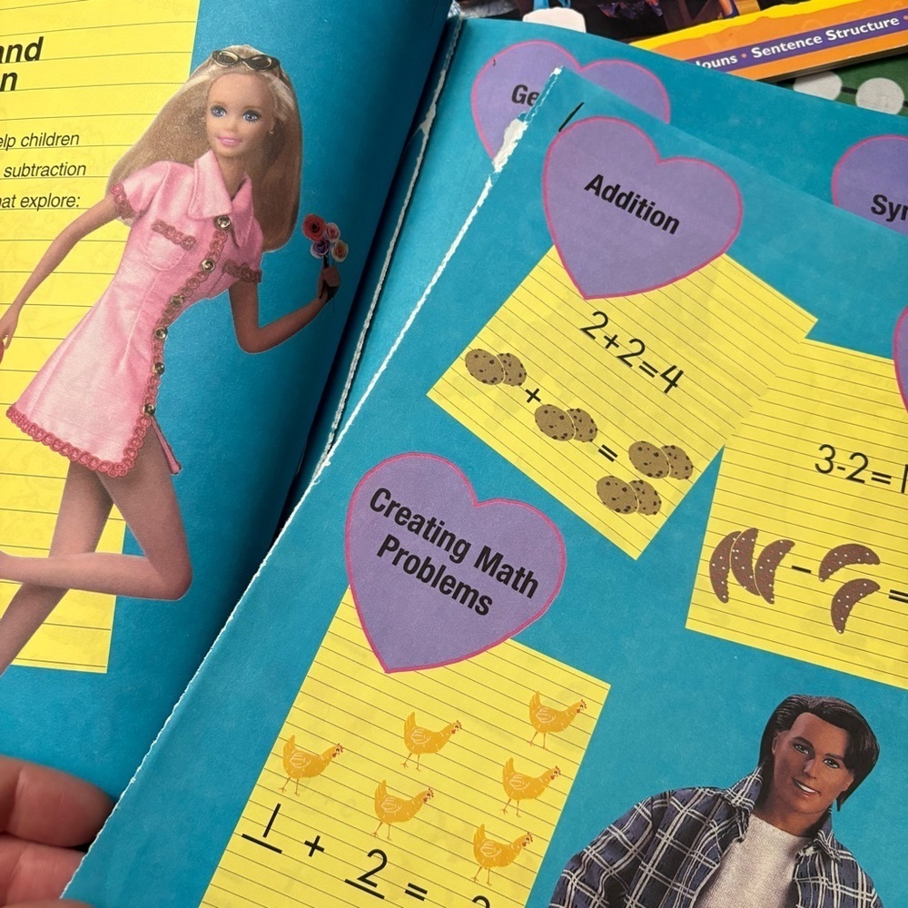 Vintage school Barbie books first grade work books lot of 4 - Picture 8 of 12